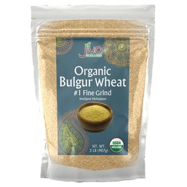 Organic Bulgur Wheat Fine #1 2 LB - Non-GMO, Grown in USA, 100% Natural Wheat Berries, Resealable Bag by Jiva Organics
