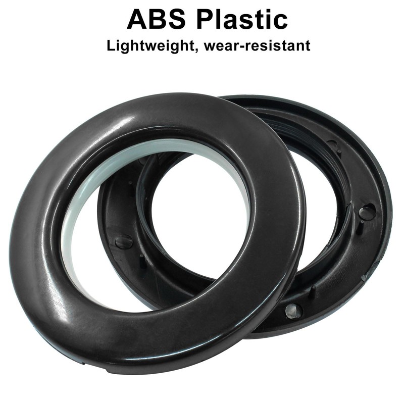 BokWin 8 Pack 1-9/16" (40mm) Inner Diameter Curtain Grommet, Black