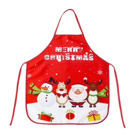 Christmas Kitchen Apron, Cartoon Snowman Elk Santa Apron Christmas Aprons Adult for Xmas Party Chef Cooking, Baking, BBQ, Home, Christmas Decoration