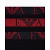 Emporio Armani Men's 3 Pack Stretch Cotton Boxer Briefs, Black/Red,