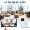 Litokam 2K Indoor Camera: 360° Pan/Tilt Home Security for Pets,