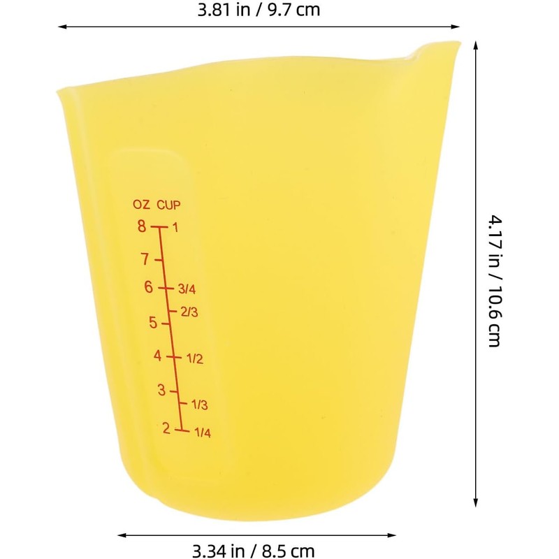 Ciieeo 3 Piezas Taza Medidora Portátil de Silicona Plegable con