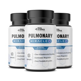 Real Science Nutrition Offers Pulmonary Miracle 3 Pack, COPD Relief for Shortness of Breath, wheezing, and Cough