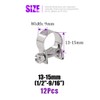 Swpeet 12Pcs 13MM-15MM 304 Stainless Steel Mini Fuel Injection Line