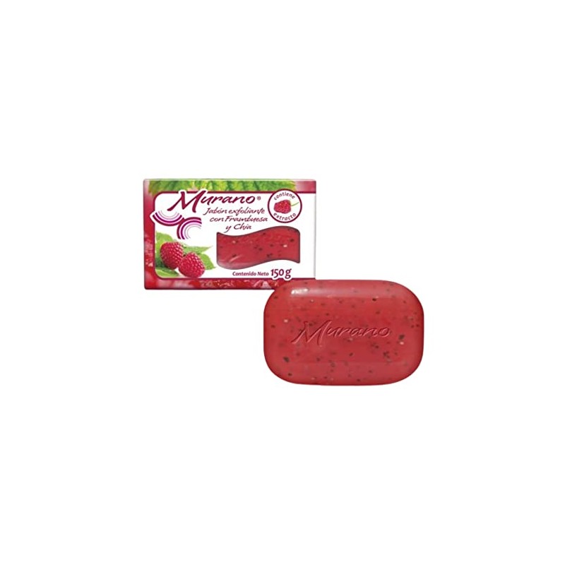 Jabón Barra Murano Natural Frambuesa Y Chía 3 Pack De