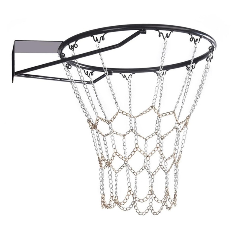 KICHOUSE Practical Basketball Net Pocket Iron Chain Net for Home