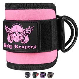 Body Reapers Workout Ankle Straps for Cable Machine Women, Ankle Cuff Cable Attachment, Ankle Clips for Cable Machine, Glute Kick Back Ankle Straps, Glute Workout, Lower Body Exercises - Pair