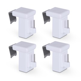 Bestlivings Clamp Support Pack of 4 – for Curtain Rods – Window Frame 10 – 27 mm – Klemmfix Replacement Support – No Drilling, Screws, Gluing, Easy to Install