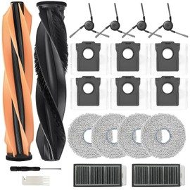 JKOISL Zubeh?r f??r Dreame X50 Ultra Complete/ L50 Pro Ultra/L40s Pro Ultra, JKOISL 2*Main Rollb??rste 6*Staubbeutel 4*Seitenb??rsten 2*Filter 4*Mopp Wischt??cher, Ersatzteile Saugroboter Zubeh?rset