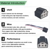 H4 Coupler, 3 Wire CTRICALVER Headlight Connector, Black Wire Bundle