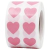 Small Pink Heart Stickers 0.5 Inch 12.7 mm Wide 1000