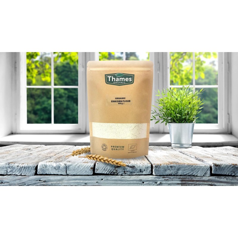 Organic Einkorn Wholemeal Flour-Certified Organic, Non-GMO, Vegan, No Additives, No