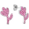 Body Candy Pink Ferido Flower Stud Earrings