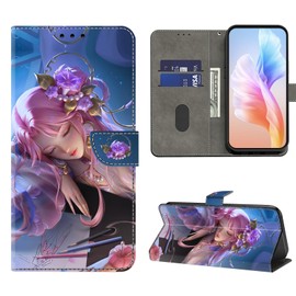 VODEFOX Case for LG G7 ThinQ/LG G7, PU Leather Wallet Case for LG G7 ThinQ/LG G7 6.1", Cute 3D Cartoon Design Card Slot Magnetic Closure Stand Protective Cover for Women- Sleeping Beauty