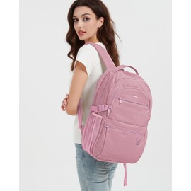 WANDF Travel Laptop Backpack for Women Men, 15.6 Inch Computer Backpack with USB Charging Port, 18x14x8 Personal Item Bag for Spirit Airlines Carry On Bag for Work (Black)