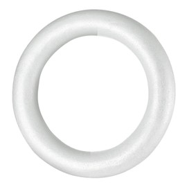 STOBOK Foam Circle for Crafts Unfinished Foams Crafts Foam Rings for Crafts Circle Form Shape DIY Foams Circle Unfinished Foams Circle Foam Circles DIY Crafts Foam Statue White