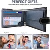 MOIRENTO®, Grey Black Wallet, RFID Blocking, Real Leather Mens, with