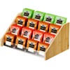 NiHome 4-Layer Tea Bag Organizer, Large Capacity Bamboo & Acrylic