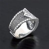 Punk Silver Plated Poker Ring Adjustable Ace of Spades Open