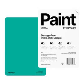 Hemway - Peel & Stick Sample for Our Interior Paint - Spearmint Blue | A5 Damage-Free, Accurate Colour Swatch | Test Our Matt Finishes for Interior Decor | Easy to use and eco-friendly