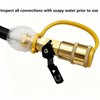 MCAMPAS 8FT Propane Regulator Hose with Safety Shutoff Valve, Low