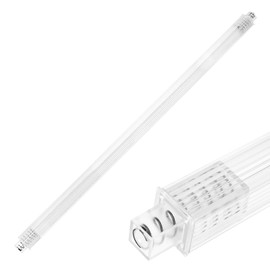 Showingo 24 Inch Clear Replacement Bathroom Towel Bar with Adjustable Spring Loaded Ends Sturdy Plastic Wall Mount for Bathroom and Kitchen Towel Storage- Replacement Towel Bar for Ceramic Holder