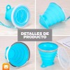 Maíz Vaso Tapa Portatil Plegable Retractil Ecologico Reutilizable