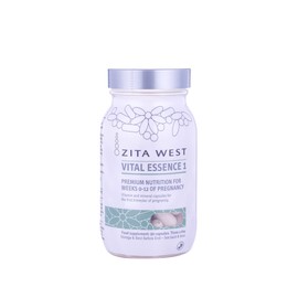 Zita West Vital Essence 1 - Premium First Trimester Pregnancy Vitamin & Mineral Support, Essential for Early Pregnancy - 90 Capsules (1 Month Supply)