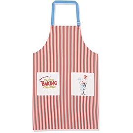 Chef Works Apron, Dr. Seuss Baking Challenge, The Cat in the Hat, Red & White with Blue Straps, Adult