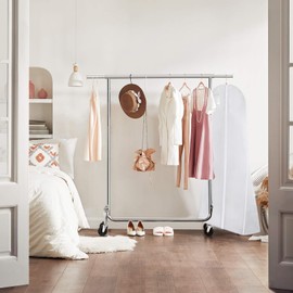 180 cm Garment Bag Wedding Dress, Anti-Dust Breathable Garment Cover, Garment Bags with Zip, for Protecting Wedding Dresses, Evening Dresses, Princess Dresses and Dance Dresses, White