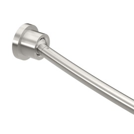 Gatco Modern Minimalist Curved Shower Rod, 42-72 Inch, Satin Nickel