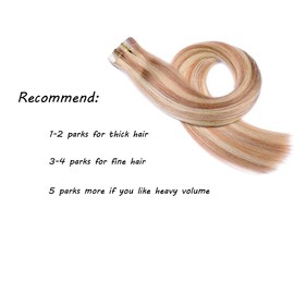 Tape in Extensions Human Hair Extensions Blonde Natural Invisible Real Hair Extensions Silky Straight Highlight 18 inch 40g 20 pcs Brazilian Human Hair Extensions