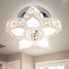 Cainjiazh Modern Crystal Chandeliers LED Ceiling Light Crystal Ceiling Light
