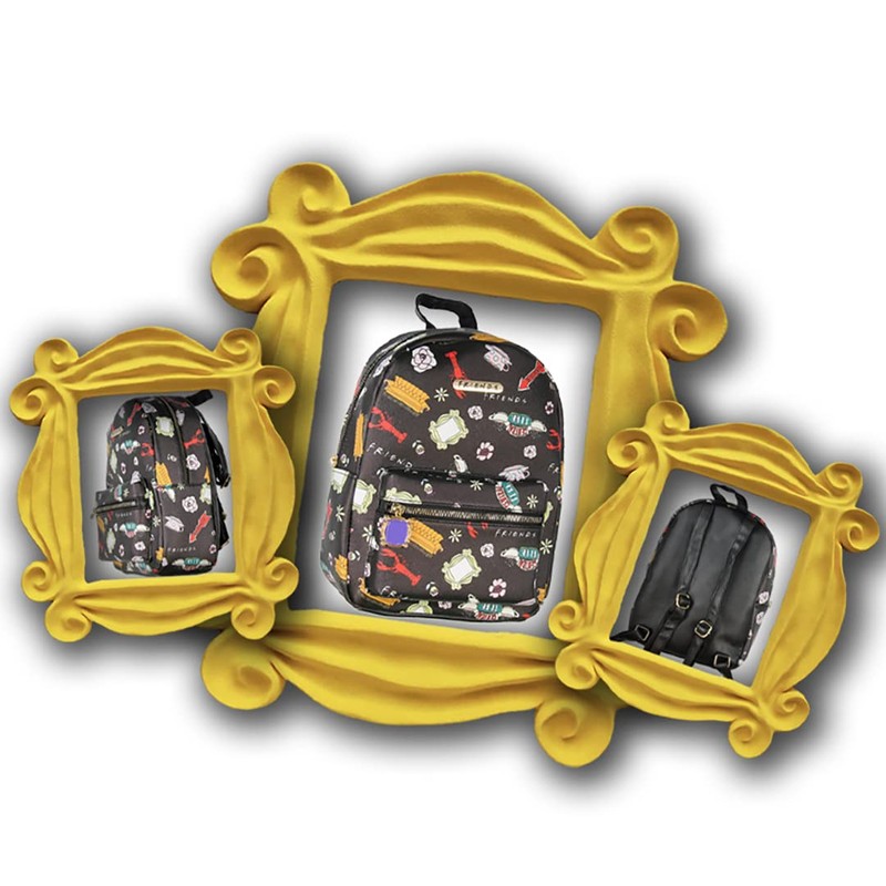 Bioworld Friends TV Show Allover Toss Print Faux Saffiano Leather