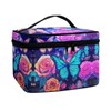 Flashideas Rose Butterfly Leopard Large Capacity Travel Toiletry Bag Multifunctional