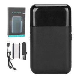 USB Charging Electric Razor Travel Portable Men Foil Shaver Beard Trimmer (Black)