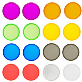 ITSYHPRO 100pcs Discbound Notebook Discs DIY Planner Accessories 1.1inch(28mm) Medium Size fits for Tul,Levenger,Arc,Happy Planner,Talia(Transparent Mixed,1.1inch/28mm)