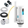 SPARES2GO Adjustable Dual Flush Toilet Valve Concealed Cistern with Push