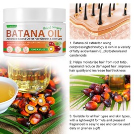 Batana öl für Haare und Kopfhaut, Batana Öl für Haarwachstum Verhindert Haarausfall, Repariert Beschädigtes Haar, Haarverdickung, Tief NäHrende Kopfhaut, Stärkendes für Gesundes Haarwachstum