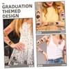 Baluue 6sheets Graduation Theme Temporary Stickers of Body Decals for