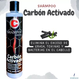 Edengi Shampoo Carbón Activado Edengi Detox Capilar Y Anticaspa