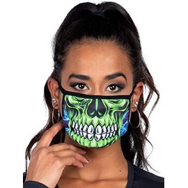 Leg Avenue M1011-10122 Zombie Skull Face Mask, O/S, Black