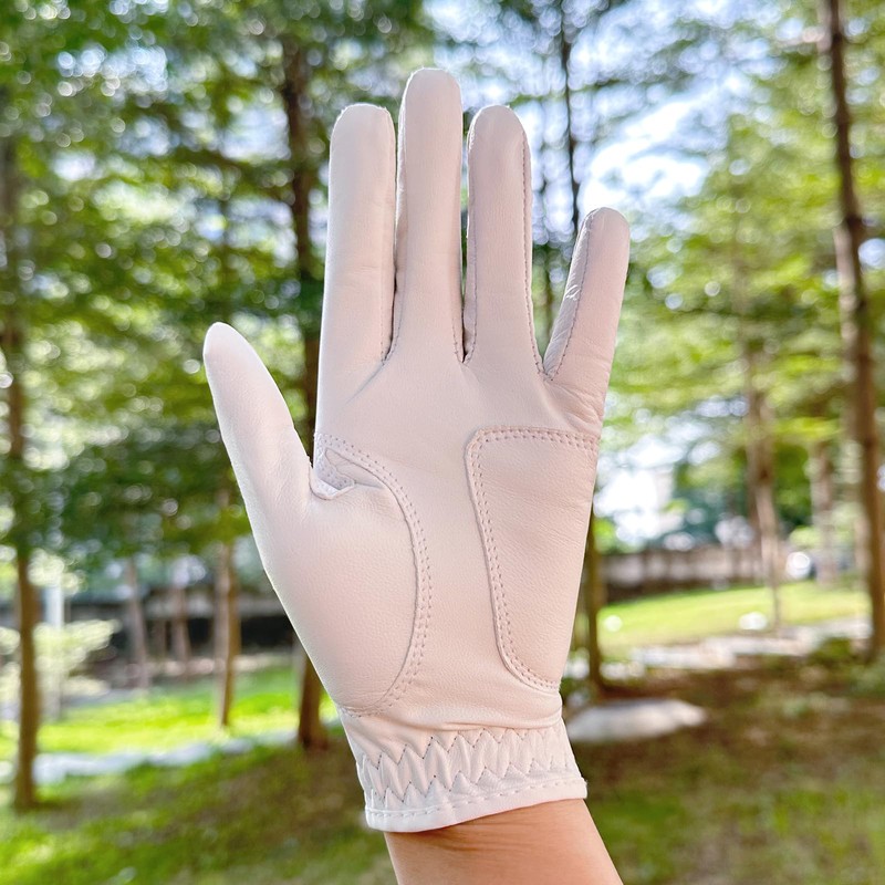 Womens Golf Glove Left Hand Sheepskin Leather Gloves Full Finger