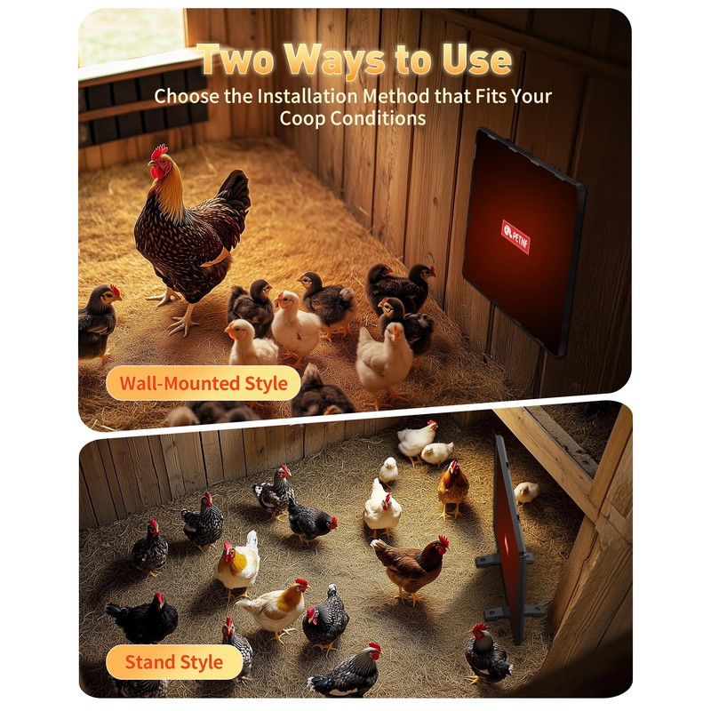 PETNF Chicken Coop Heater 140 Watts Radiant Heat Chicken Heater