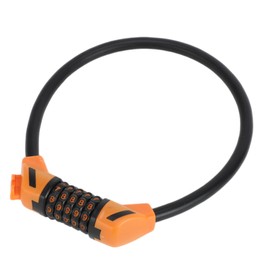 Hihaha Bicycle Lock/Bicycle Padlock Cable Lock Spiral Lock for Mountain Bike Road Bike / 5 Digit Resettable Bike Cable Lock Steel 60cm / 1Pc Black Orange