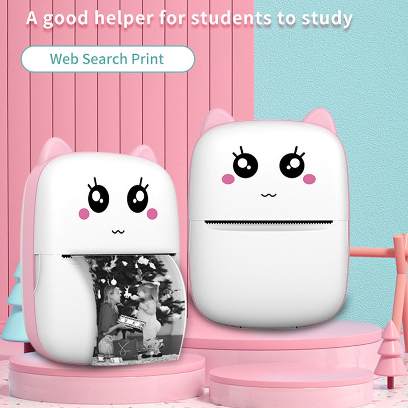 Mini Thermal Printer Bluetooth Mini Pocket Printer Sticker Printer Inkless