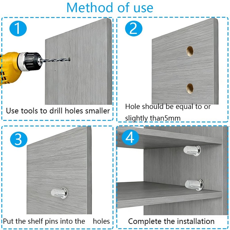 Keoferlo Shelf Pegs 5mm Shelf Pins 110 Pack Cabinet Support