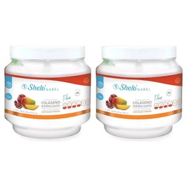 Pack 2Pz Ácido Hialurónico Shelo Nabel | Suplemento Alimenticio en Polvo | Sabor Mango Granada | Uso Diario S401-2