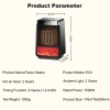 casedazzle Electric Fireplace Heater 1500W Heater W/ LED Flame Office