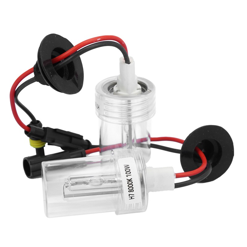 2Pcs Auto Headlight Bulb Headlamp Xenon HID 100W 8000K H7
